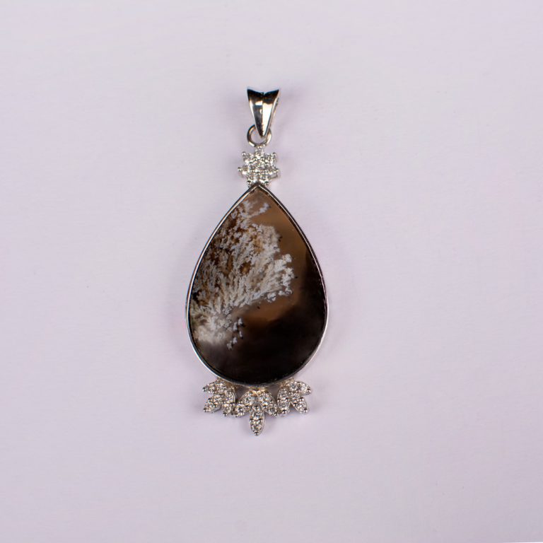 گردنبند سنگ شجر تابان شناسنامه دار