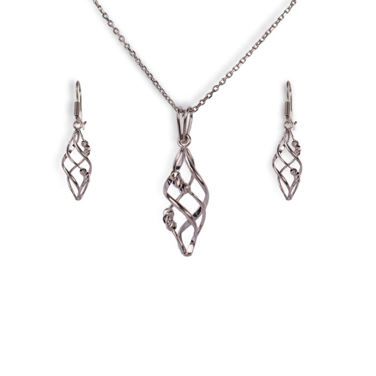 نیم ست زنانه نقره مدل آلبرنادو