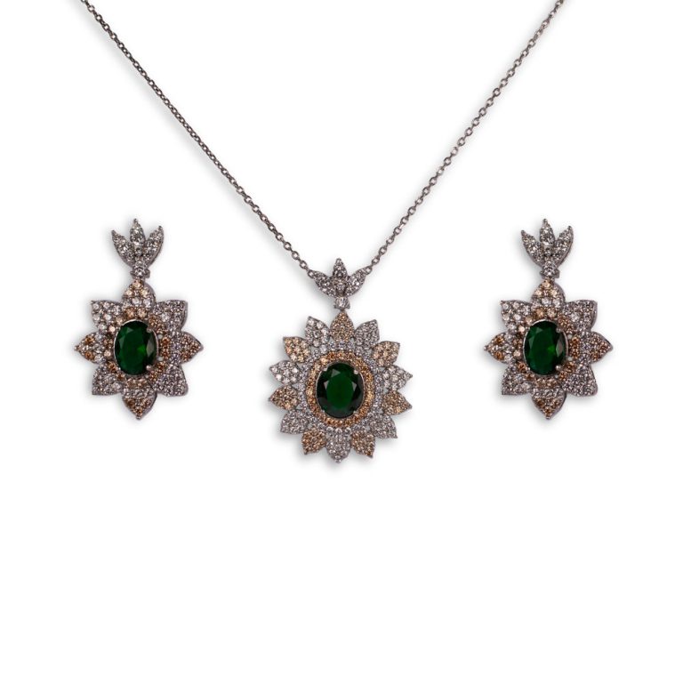 نیم ست طرح جواهری خورشید