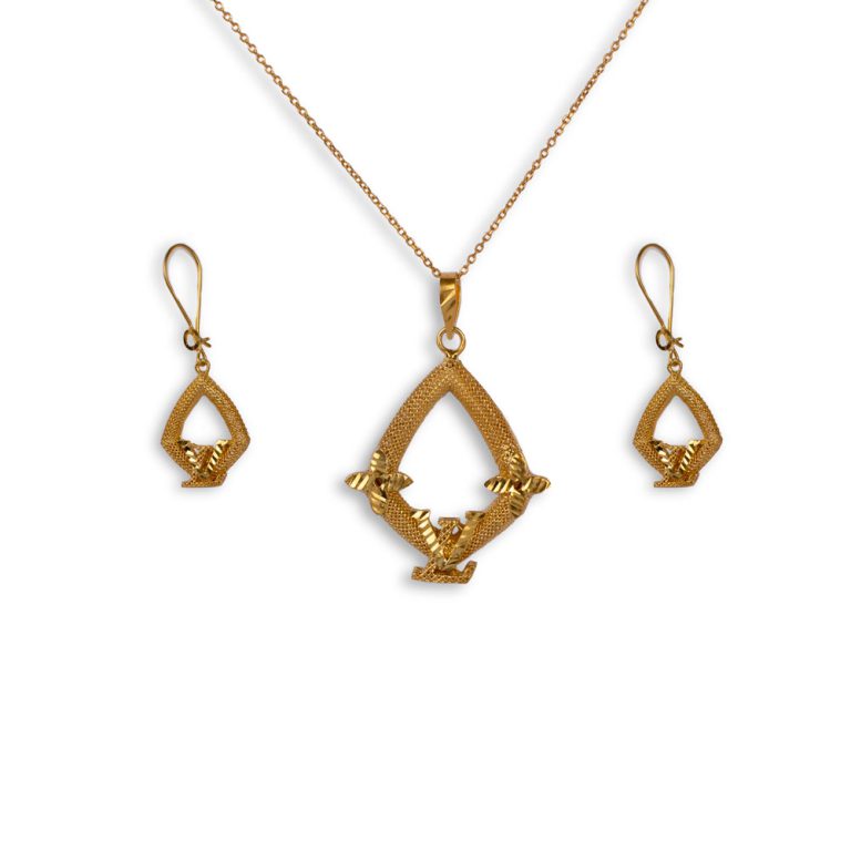 نیم ست نقره طلایی