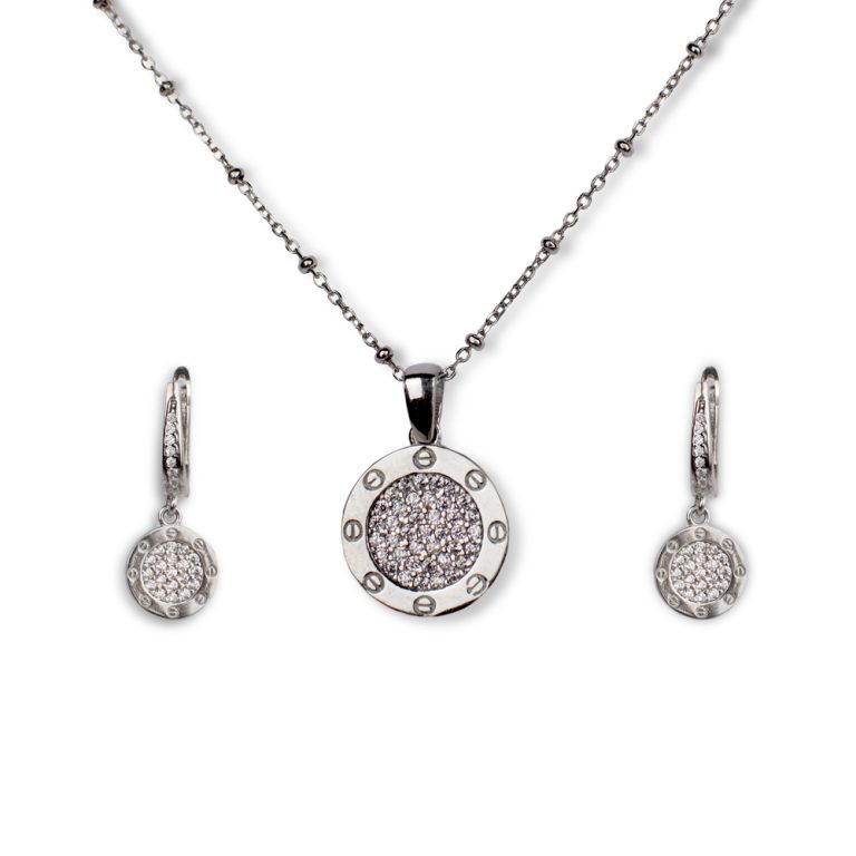 نیم ست نقره کارتیر مدل LOVE