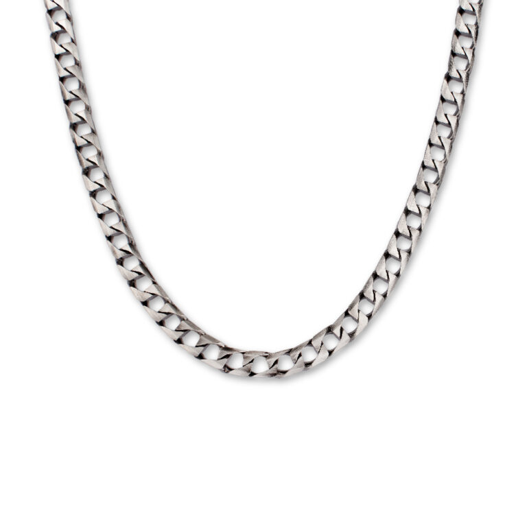 زنجیر نقره مدل کارتیر فِلَت درشت