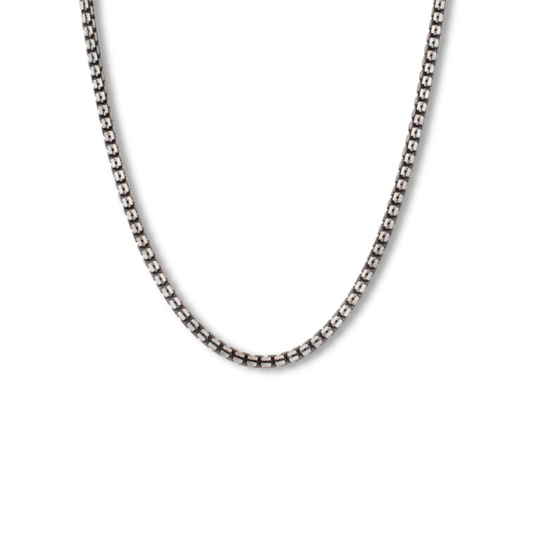 زنجیر مردانه نقره مدل ونزی V2