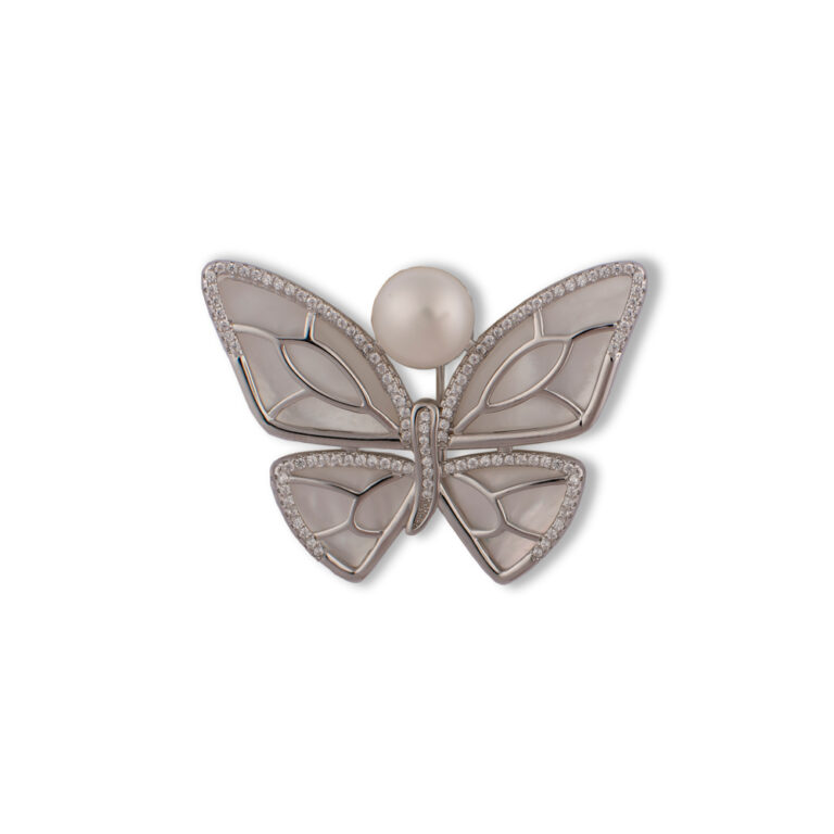 سنجاق سینه نقره مدل پرپیچ