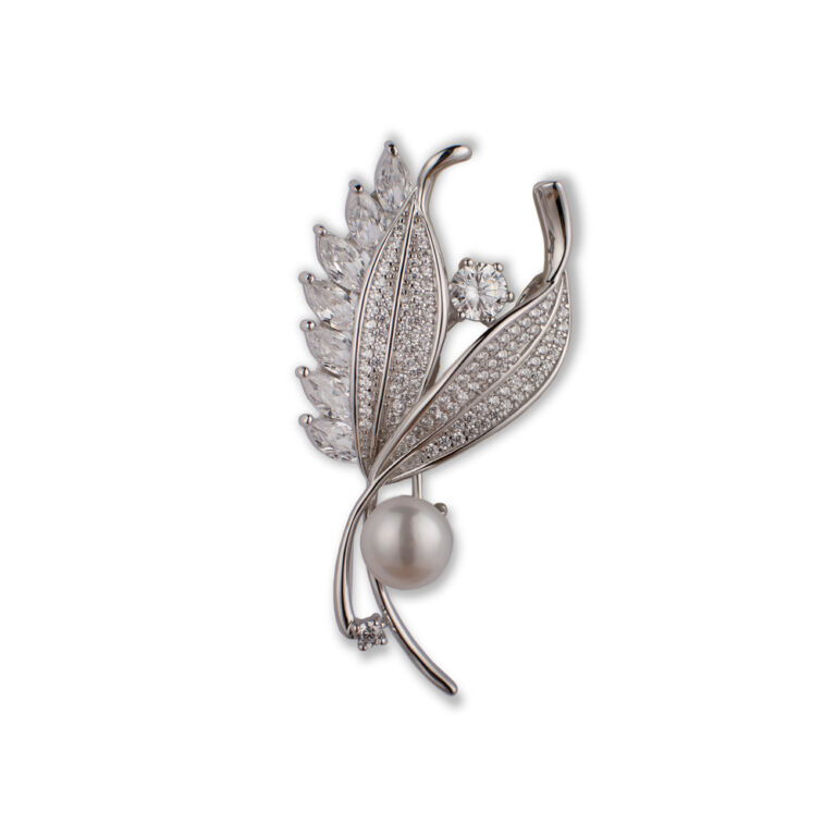 سنجاق سینه نقره مدل ربکا