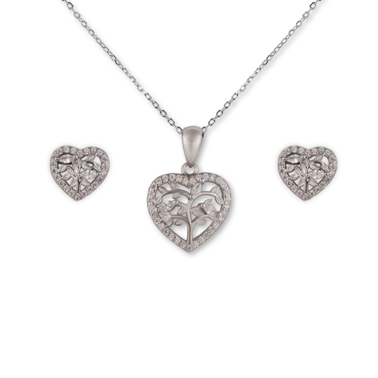 نیم ست مینیمال نقره مدل هترا