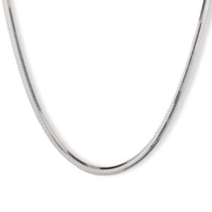 گردنبند اسپرت نقره مدل هرینگبون پهن