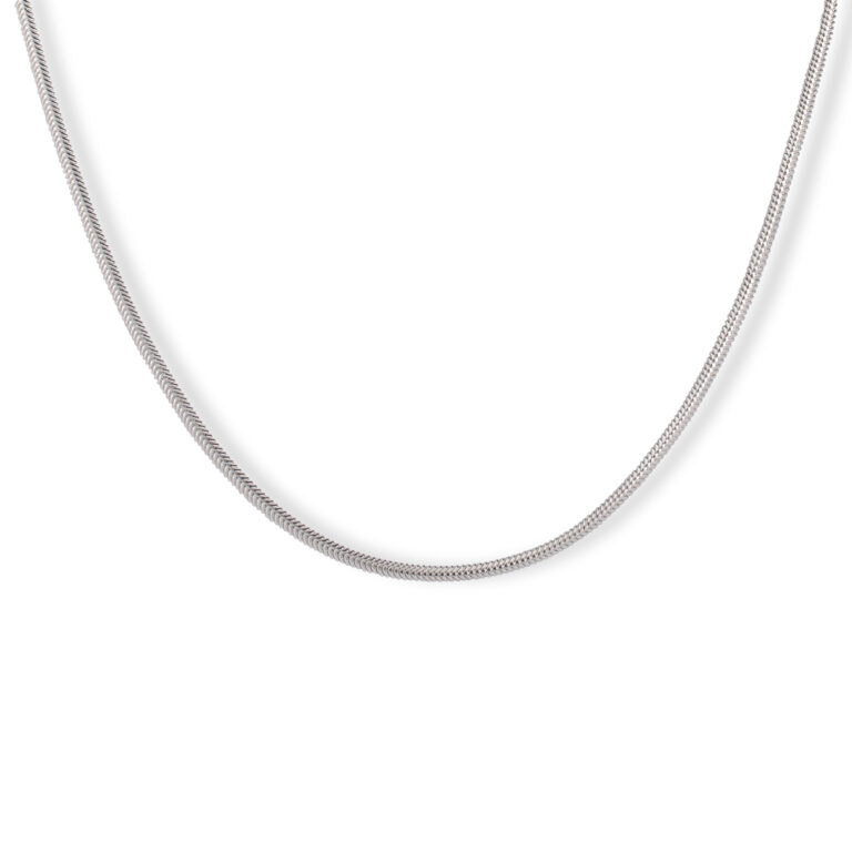 گردنبند اسپرت نقره مدل هرینگبون باریک