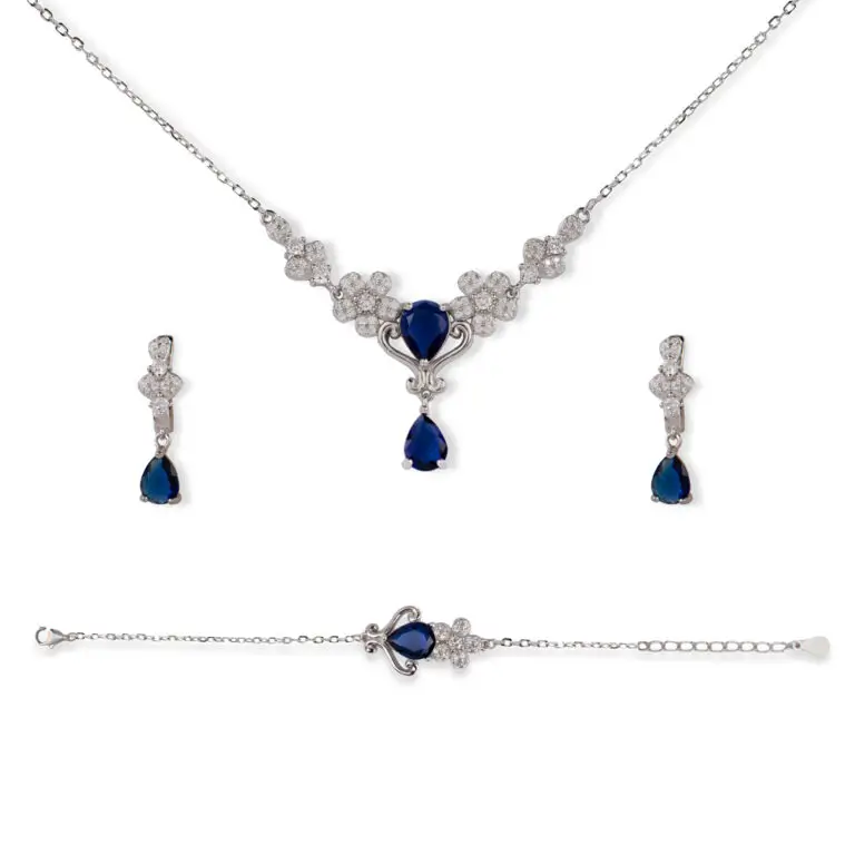 سرویس جواهری نقره مدل رز