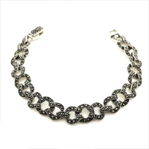 دستبند سیاه قلم نقره