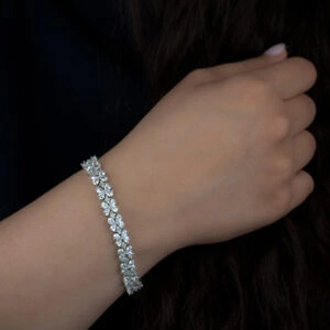 دستبند نقره جواهری