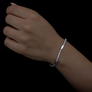 دستبند نقره تنیسی