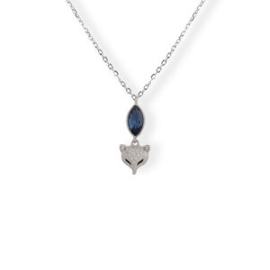 گردنبند مینیمال نقره مدل blue fox