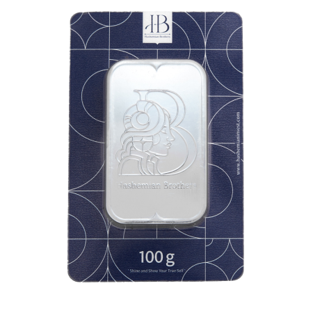 شمش نقره 100 گرم عیار 999.9