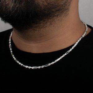 زنجیر طنابی مردانه مدل مستطیل
